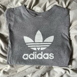 Light grey adidas logo tee